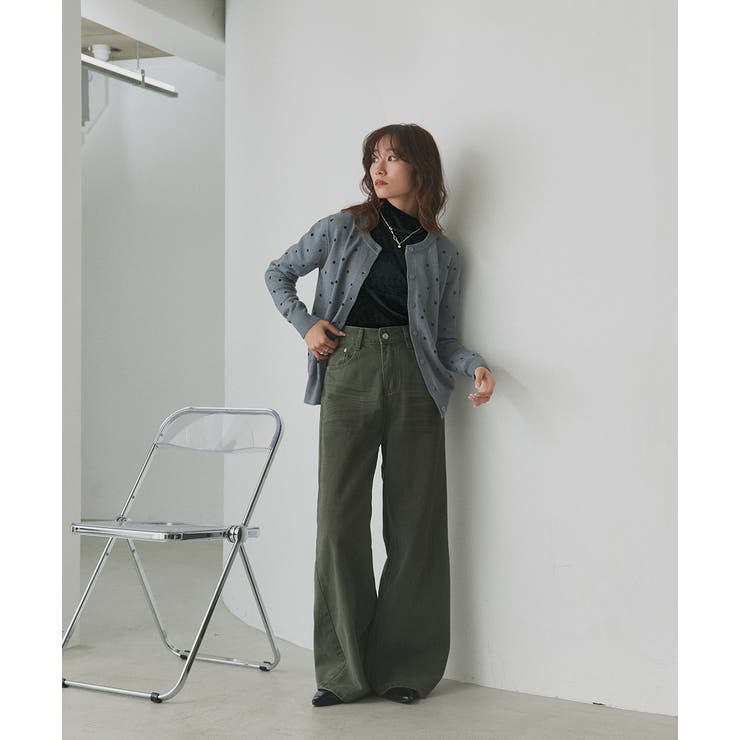 ポルカドットニットカーディガン | ad thie | 詳細画像14 