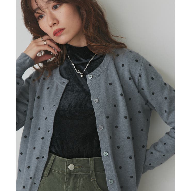 ポルカドットニットカーディガン | ad thie | 詳細画像15 