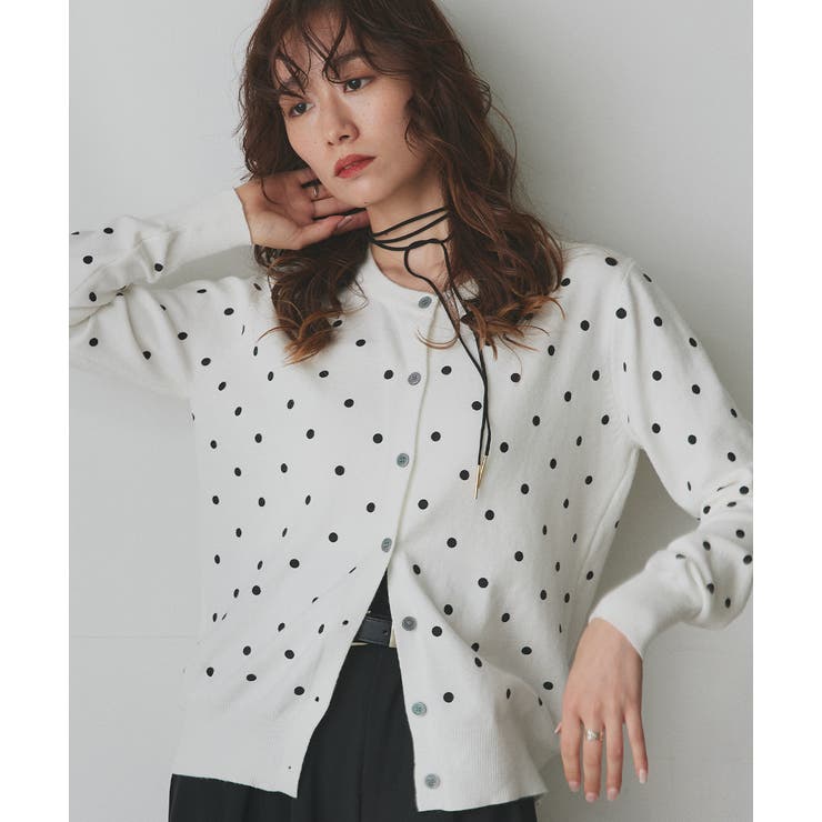 ポルカドットニットカーディガン | ad thie | 詳細画像19 