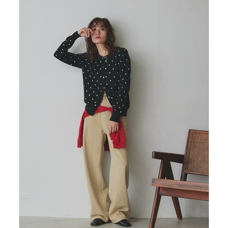 ポルカドットニットカーディガン | ad thie | 詳細画像23 