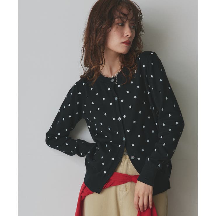 ポルカドットニットカーディガン | ad thie | 詳細画像26 