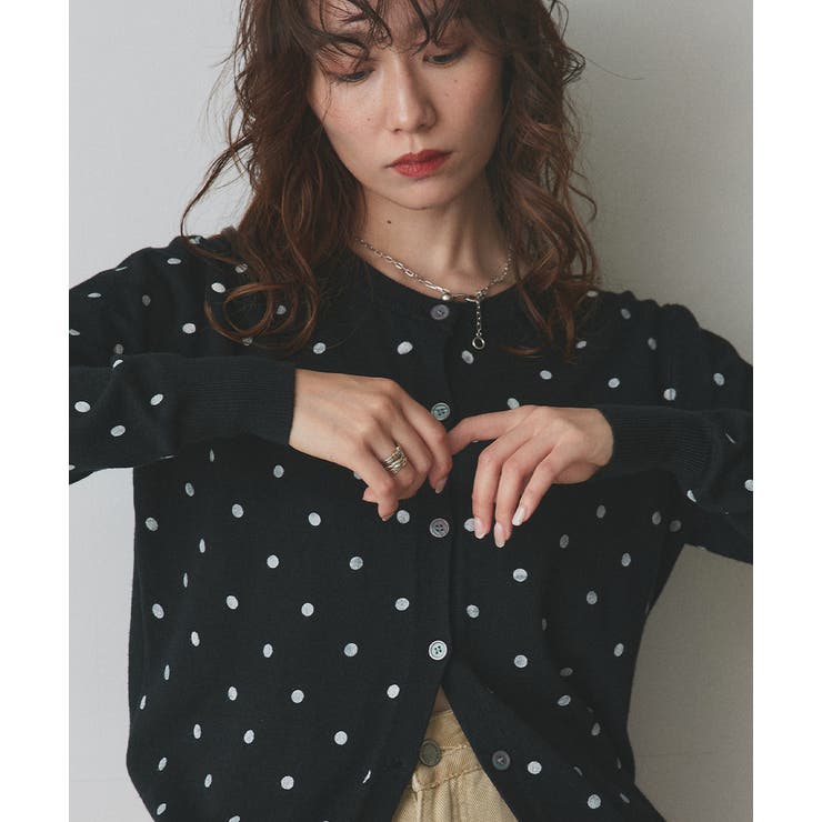 ポルカドットニットカーディガン | ad thie | 詳細画像27 