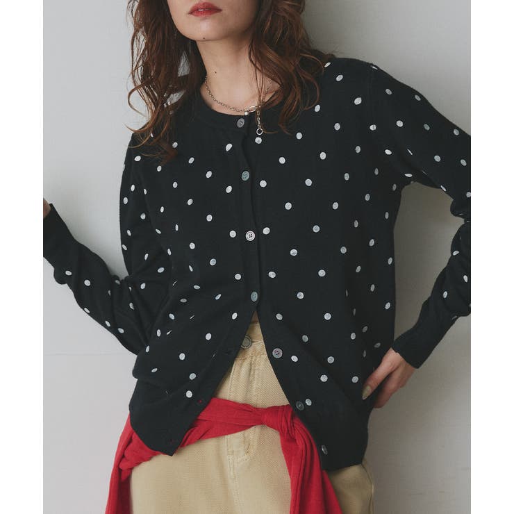 ポルカドットニットカーディガン | ad thie | 詳細画像28 