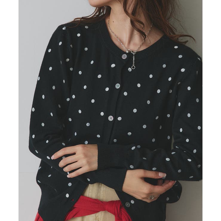 ポルカドットニットカーディガン | ad thie | 詳細画像29 