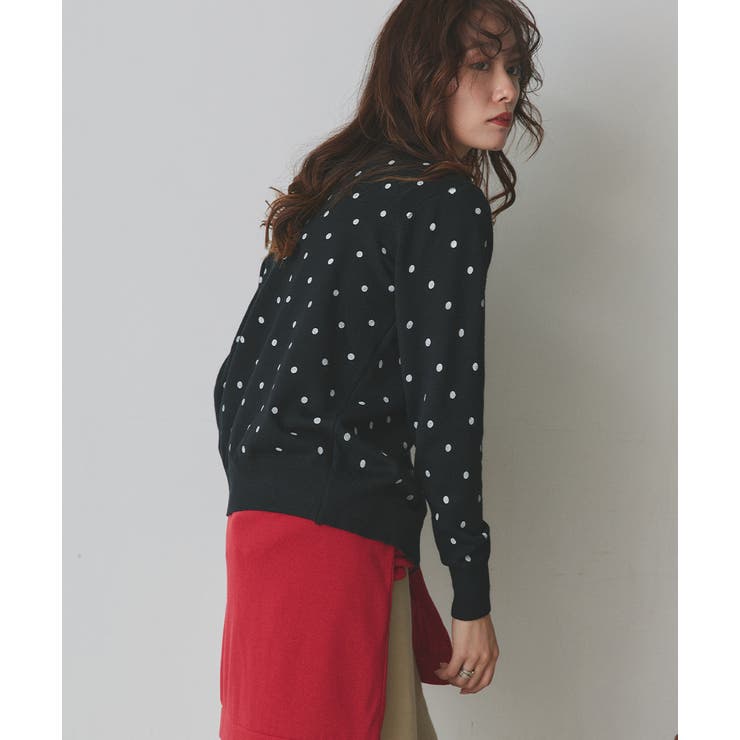 ポルカドットニットカーディガン | ad thie | 詳細画像30 