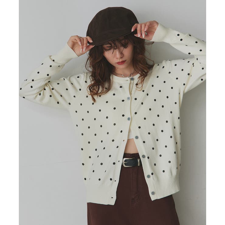 ポルカドットニットカーディガン | ad thie | 詳細画像34 