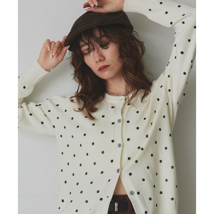 ポルカドットニットカーディガン | ad thie | 詳細画像37 