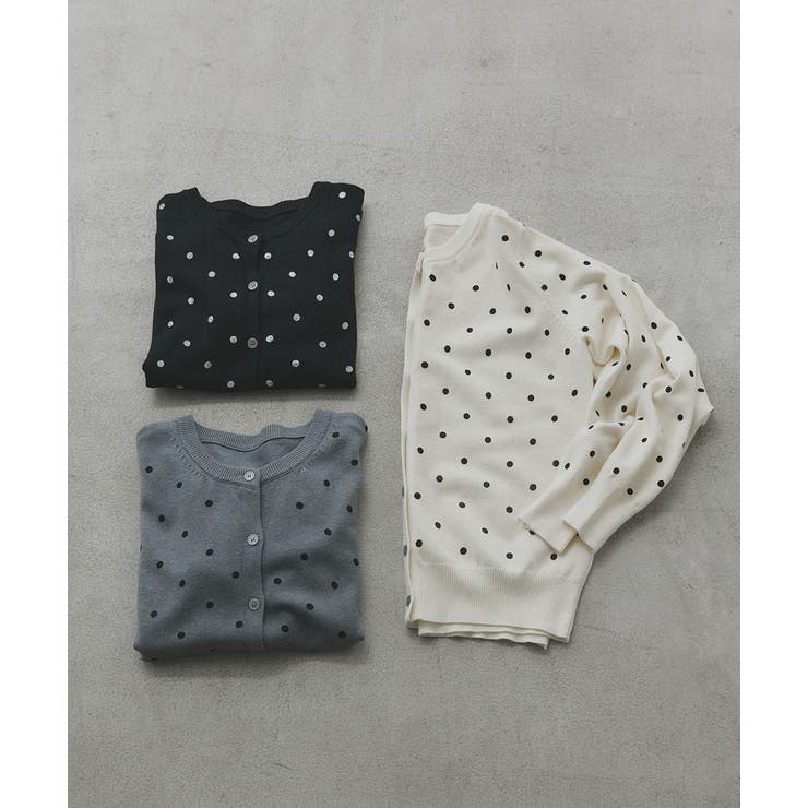 ポルカドットニットカーディガン | ad thie | 詳細画像39 