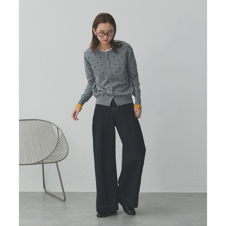 ポルカドットニットカーディガン | ad thie | 詳細画像8 