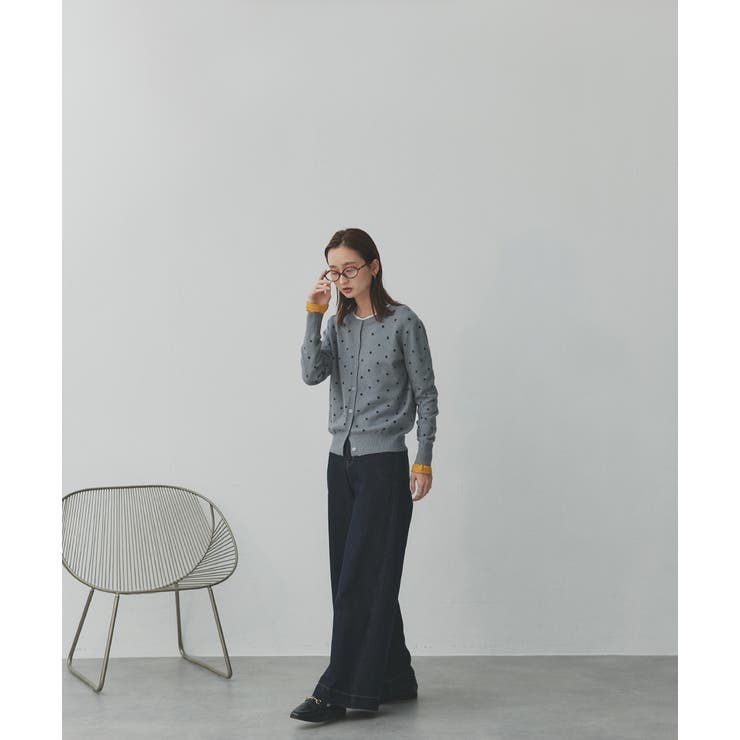 ポルカドットニットカーディガン | ad thie | 詳細画像9 