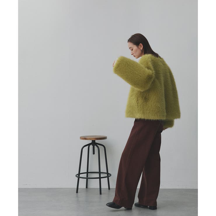 【2025AW新作】ノーカラーフェイクファーコート | ad thie | 詳細画像12 