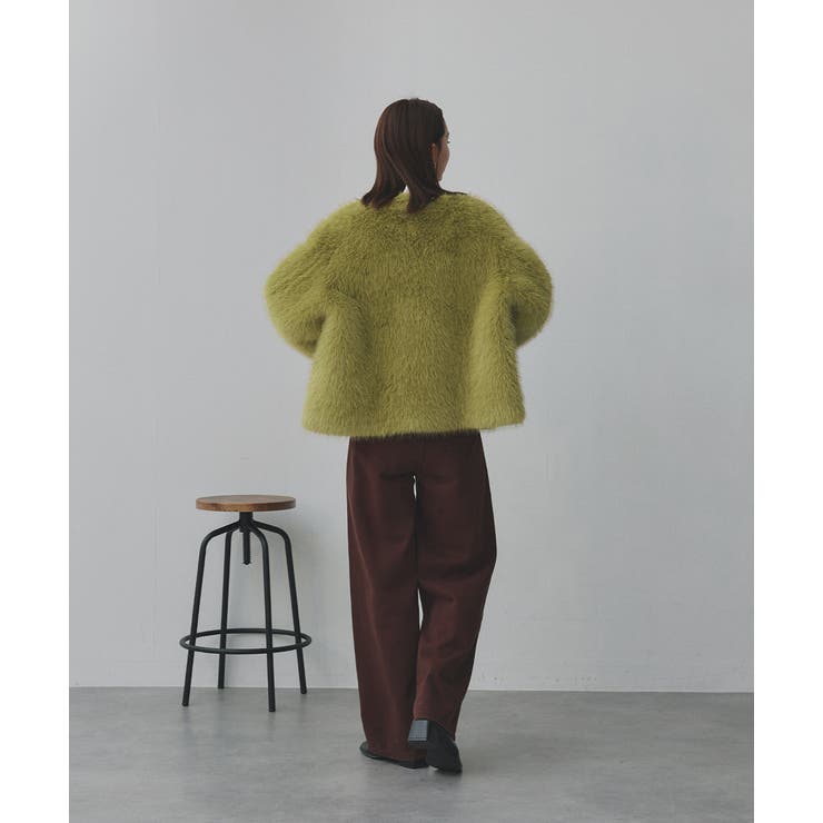 【2025AW新作】ノーカラーフェイクファーコート | ad thie | 詳細画像13 