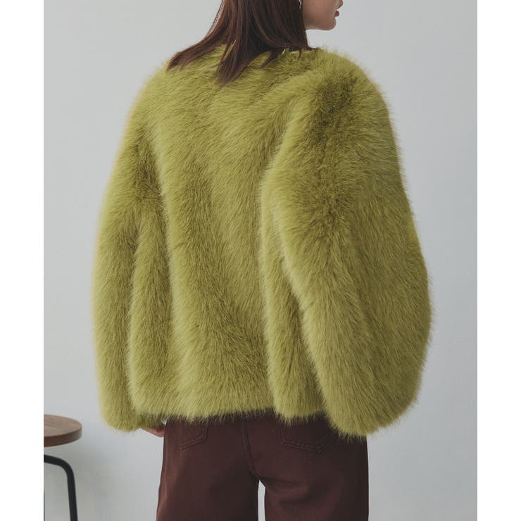 【2025AW新作】ノーカラーフェイクファーコート | ad thie | 詳細画像19 