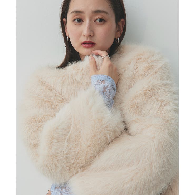 【2025AW新作】ノーカラーフェイクファーコート | ad thie | 詳細画像31 