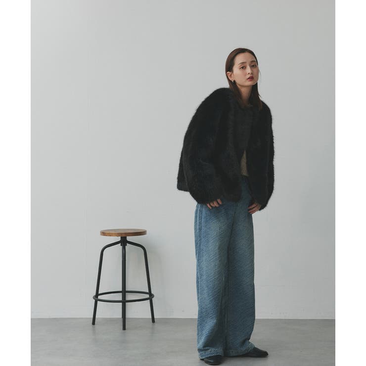 【2025AW新作】ノーカラーフェイクファーコート | ad thie | 詳細画像39 