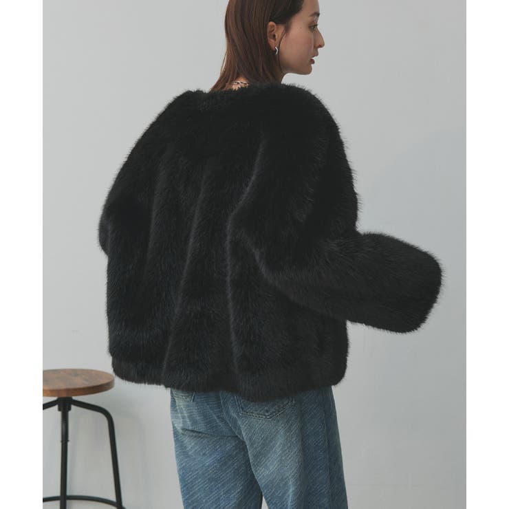 【2025AW新作】ノーカラーフェイクファーコート | ad thie | 詳細画像41 