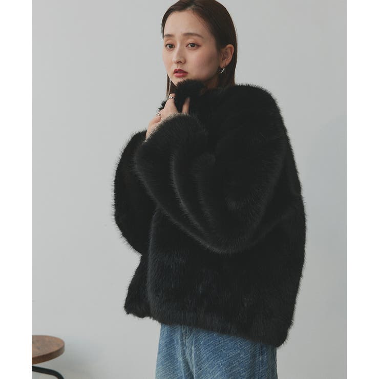 【2025AW新作】ノーカラーフェイクファーコート | ad thie | 詳細画像43 