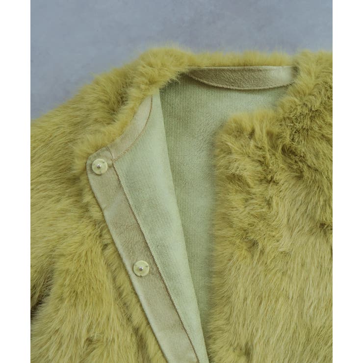 【2025AW新作】ノーカラーフェイクファーコート | ad thie | 詳細画像45 