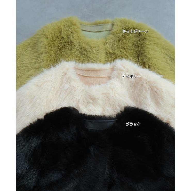 【2025AW新作】ノーカラーフェイクファーコート | ad thie | 詳細画像49 