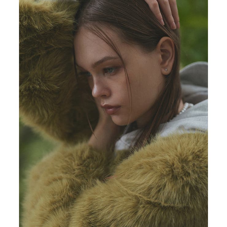 【2025AW新作】ノーカラーフェイクファーコート | ad thie | 詳細画像6 