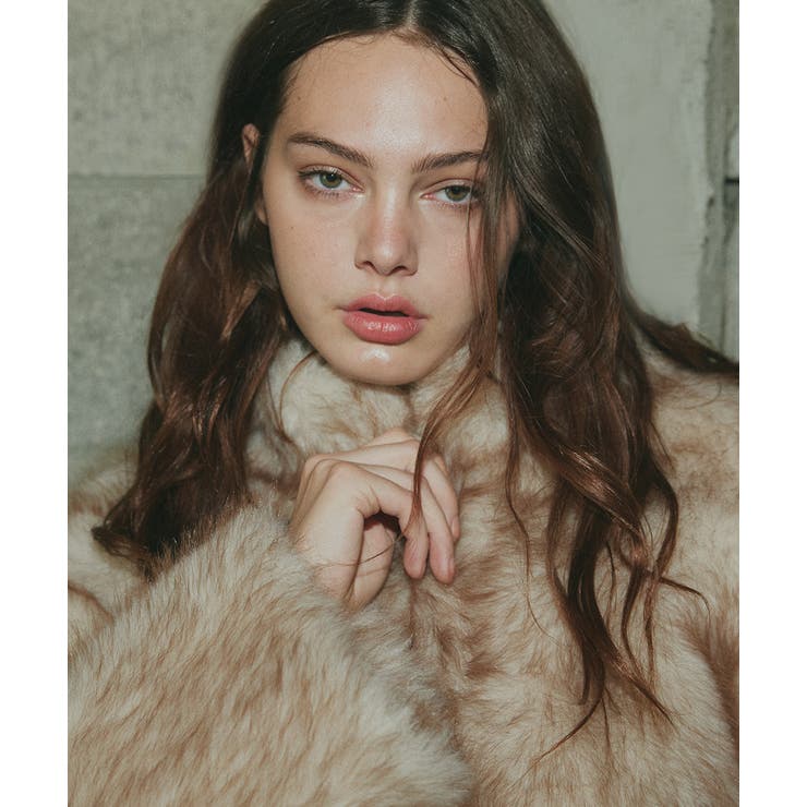 スタンドカラーフェイクファーコート | ad thie | 詳細画像5 