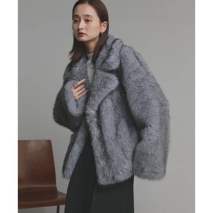 【2025AW新作】テーラードカラーフェイクファーコート | ad thie | 詳細画像13 