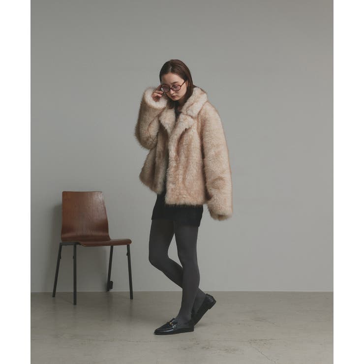 【2025AW新作】テーラードカラーフェイクファーコート | ad thie | 詳細画像19 