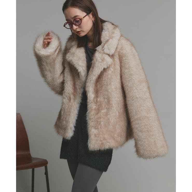 【2025AW新作】テーラードカラーフェイクファーコート | ad thie | 詳細画像21 