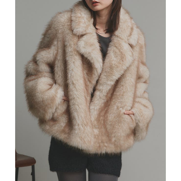 【2025AW新作】テーラードカラーフェイクファーコート | ad thie | 詳細画像22 