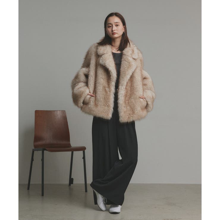 【2025AW新作】テーラードカラーフェイクファーコート | ad thie | 詳細画像23 