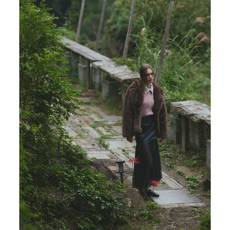 【2025AW新作】テーラードカラーフェイクファーコート | ad thie | 詳細画像27 