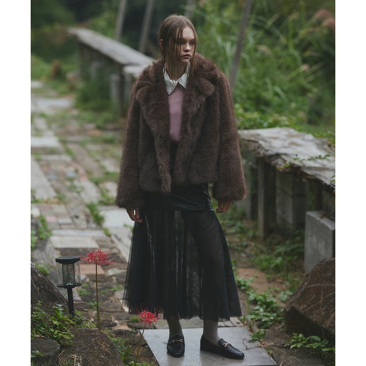 【2025AW新作】テーラードカラーフェイクファーコート | ad thie | 詳細画像28 