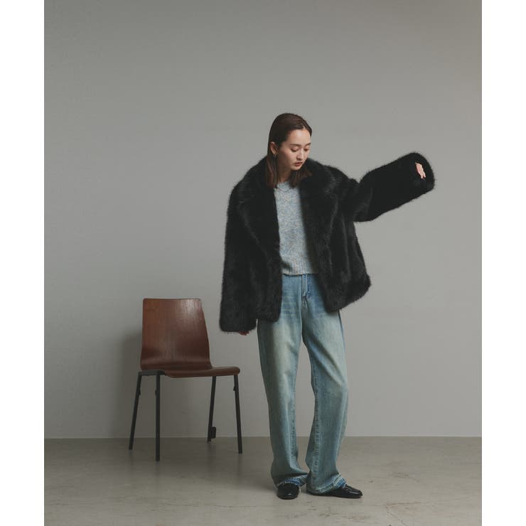 【2025AW新作】テーラードカラーフェイクファーコート | ad thie | 詳細画像3 