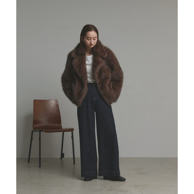 【2025AW新作】テーラードカラーフェイクファーコート | ad thie | 詳細画像31 