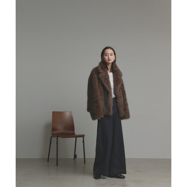 【2025AW新作】テーラードカラーフェイクファーコート | ad thie | 詳細画像32 