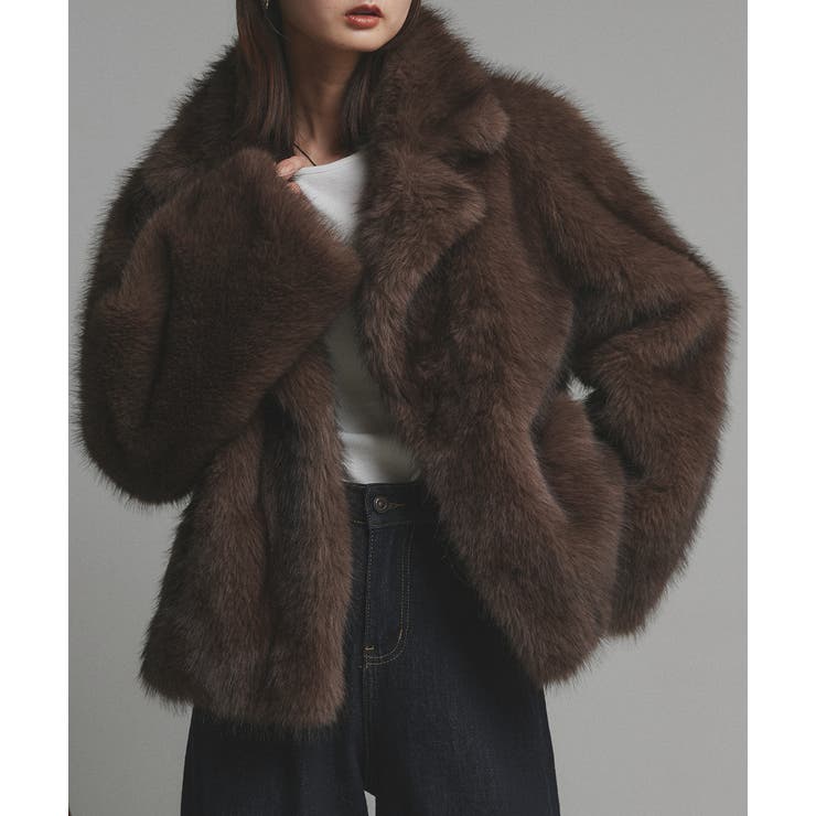 【2025AW新作】テーラードカラーフェイクファーコート | ad thie | 詳細画像34 