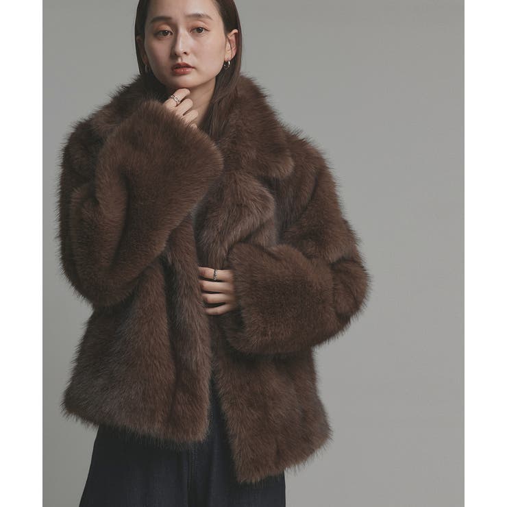 【2025AW新作】テーラードカラーフェイクファーコート | ad thie | 詳細画像35 