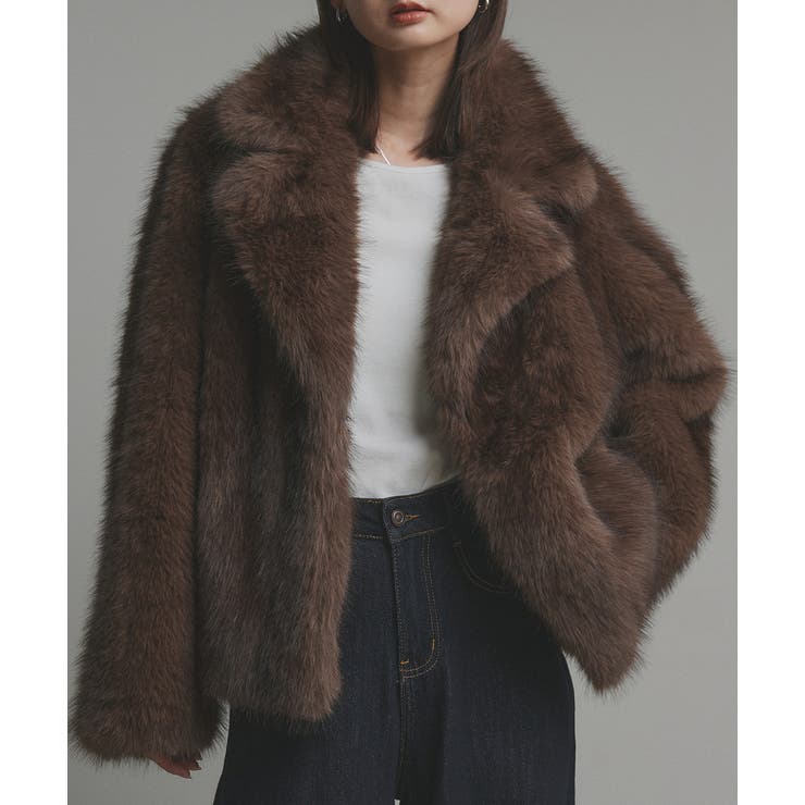 【2025AW新作】テーラードカラーフェイクファーコート | ad thie | 詳細画像36 