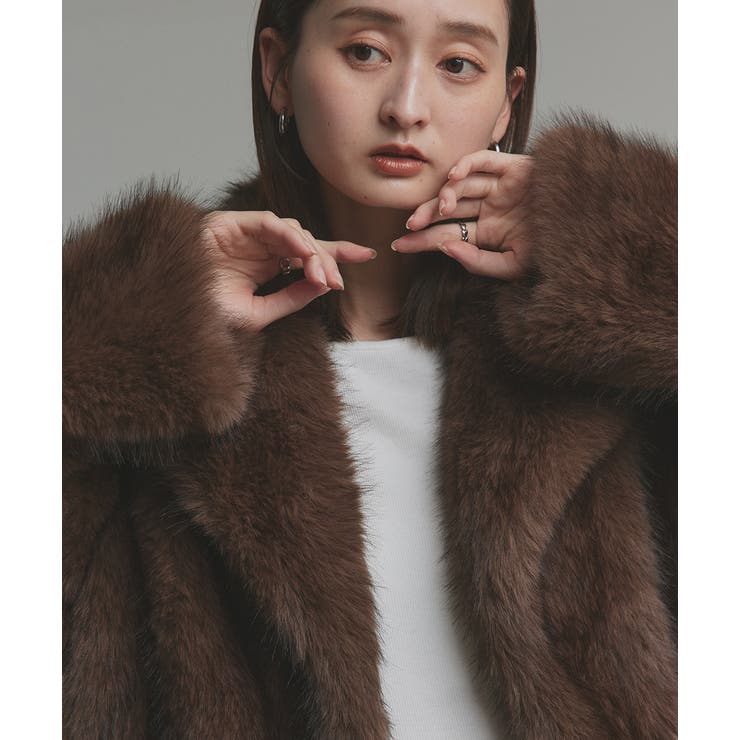 【2025AW新作】テーラードカラーフェイクファーコート | ad thie | 詳細画像37 