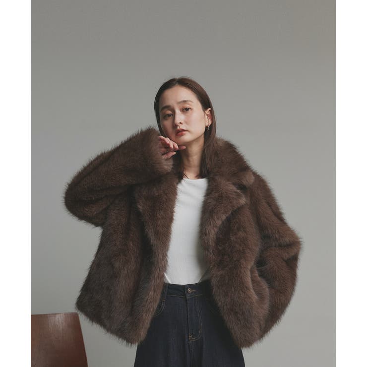 【2025AW新作】テーラードカラーフェイクファーコート | ad thie | 詳細画像38 