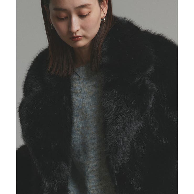 【2025AW新作】テーラードカラーフェイクファーコート | ad thie | 詳細画像7 