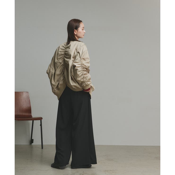 ギャザーデザインアシンメトリーMA-1 | ad thie | 詳細画像48 