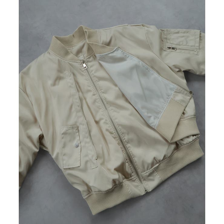 ギャザーデザインアシンメトリーMA-1 | ad thie | 詳細画像57 