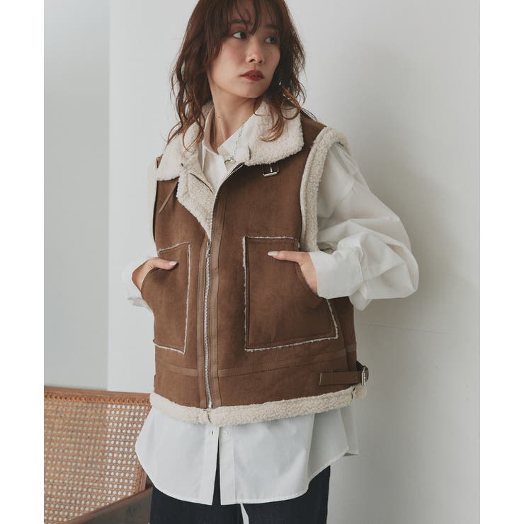 ムートンボアベスト | ad thie | 詳細画像15 