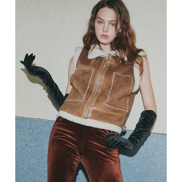 ムートンボアベスト | ad thie | 詳細画像3 