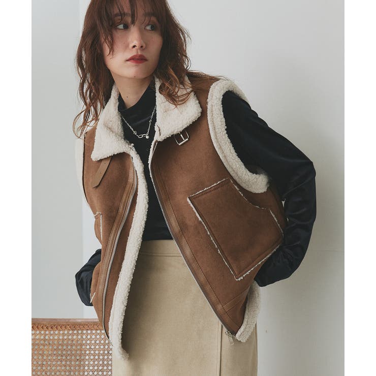 ムートンボアベスト | ad thie | 詳細画像9 