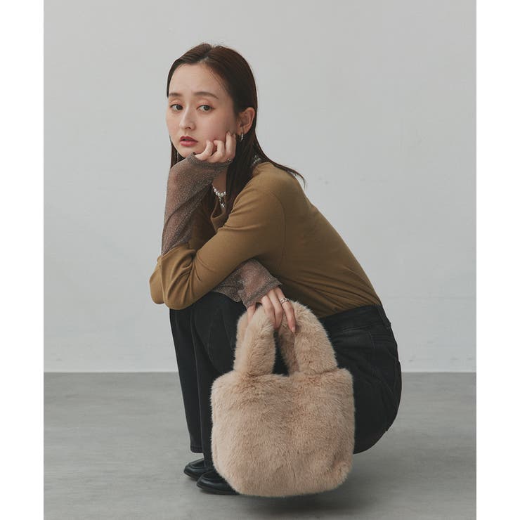 フェイクファーハンドバッグ | ad thie | 詳細画像18 