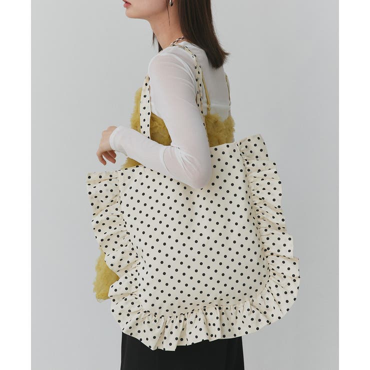 フレームフリルポルカドットスクエアトートバッグ | ad thie | 詳細画像11 