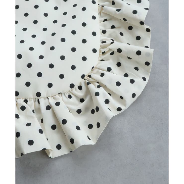 フレームフリルポルカドットスクエアトートバッグ | ad thie | 詳細画像12 