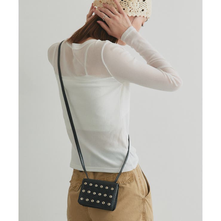 スタッズデザインミニショルダーバッグ | ad thie | 詳細画像11 